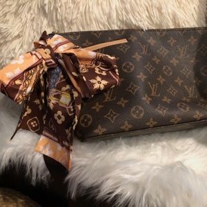 Bandeau Bag Scarf Flower Brown Design